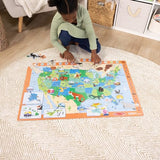 Melissa & Doug National Parks U.S.A. Map Floor Puzzle – 45 Jumbo and Animal Shaped Pieces, Search-and-Find Activities - Kids Preschool Educational Melissa & Doug
