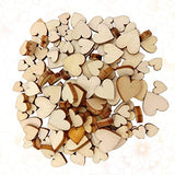 250pcs Heart-Shaped Wooden Slices Craft Embellishments Wood Pieces Manual Accessories Wooden Hearts,Unfinished Wood Crafts,Wooden Hearts for Healifty