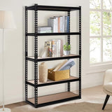 PACHIRA E-Commerce 72" Garage Shelving Heavy Duty Adjustable 5 Tier Storage Shelves with MDF Board Black Shelves for Garage,Kitchen,Office,35.43" PACHIRA E-Commerce