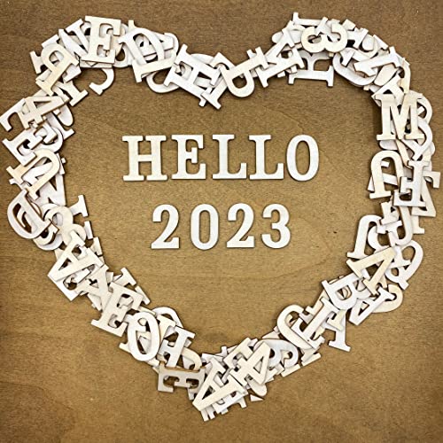 306 Pieces 1-1/4 Inch(1.25") Small Unfinished Wooden Letters and Wooden Numbers Decorative Font Alphabet Letters for Scrapbooking DIY Crafts Homemade Cregugua