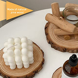 FSWCCK 17 PCS Unfinished Wood Slices for centerpieces 5.1-5.5 Inch,Round Wooden Discs with Tree Bark,Wood Cookies Circles for Crafts Christmas FSWCCK