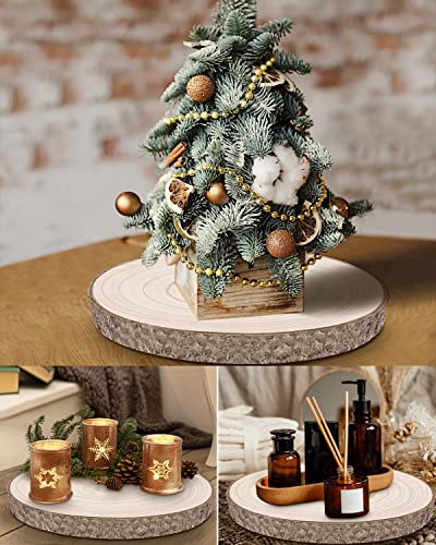 Wood Slices 6 Pack 9-10.5 Inch Large Wood Rounds Natural Wood Slices for Centerpieces,Wedding&BabyShower,Table Decorations,Crafts,DIY,Arts BeNiNat