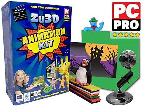 Zu3D Complete Stop Motion Animation Software Kit For Kids Includes Camera Handbook And Two Software Licenses Works On Windows Apple Mac OS X And iPad Zu3D