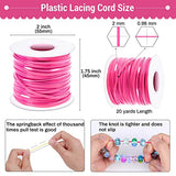 Lanyard String Kit, Cridoz 6Pack Plastic Lacing Cord Gimp String Lanyard Weaving Kit for Bracelets, Keychains, Crafts cridoz