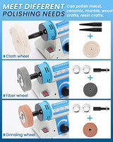 BAOSHISHAN Jewelry Polisher, Bench Buffer Polishing Machine with Accessories, Multi-Function Benchtop Polisher Grinder, 110V for Jewelry, Wood, BAOSHISHAN