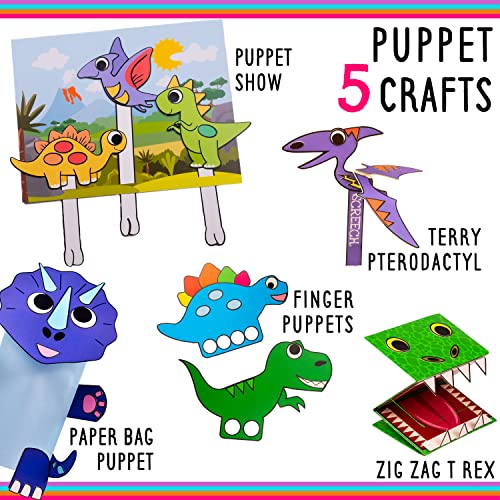 Craftikit ® 20 Dinosaur Crafts for Kids - Award-Winning All-Inclusive Fun Toddler Arts and Crafts Box for Kids - Dinosaur Crafts for Toddlers Ages Craftikit