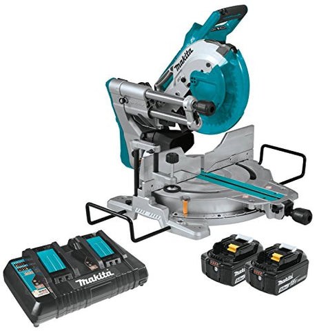 Makita XSL06PT 18V x2 LXT Lithium-Ion (36V) Brushless Cordless 10" Dual-Bevel Sliding Compound Miter Saw with Laser Kit (5.0Ah) Makita