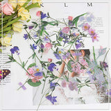 80 Pieces Natural Flower Stickers for Scrapbooking, Self-Adhesive Scrapbooking Stickers Supplies Journal Stocking Stuffers for Adult Card Making Pengxiaomei