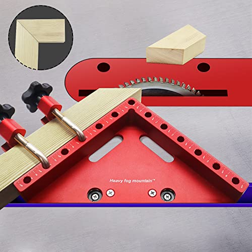 HFM 45 Degree Featherboard Bevel Cut Fence Table Saw Accessories Fits Standard 3/8" x 3/4" Miter Slot For auxiliary woodworking tools Making picture Heavy fog mountain