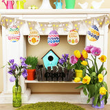 Large Size 7" Wooden Easter Ornaments to Paint, Egg Wooden DIY Blank Unfinished Round Wood Discs Ornament for Crafts Hanging Decorations(10PCS) Sophena