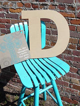 24" Wooden Craft Letter D Unfinished, Rockwell Font, Craft Cutout 1-4" MDF Build-A-Cross