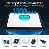 Rechargeable A4 Light Pad with Innovative Stand and Top Clip, Elice Wireless Bright Light Tracing Board Portable LED Artcraft Tracer Box for Artists, elice