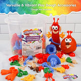 Colorations - BUILDME Creative Creatures Dough Builders (Includes 260 pieces) - Dough & Molding Clay Accessories for Kids - Screen-Free Play Time - Colorations