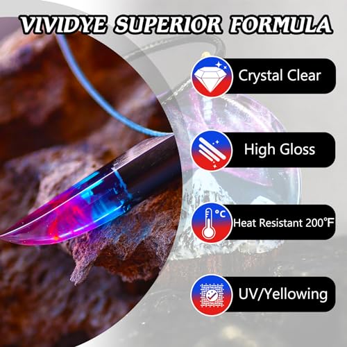 Epoxy Resin - 105oz Crystal Clear Epoxy Resin Kit for Casting and Coating, Table Tops - Bubble Free Fast Curing 2 Part Art Resin for Jewelry Making, Vividye