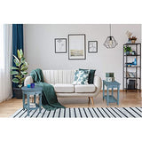 IC International Concepts International Concepts Narrow End Table, Ocean Blue - Antique Rubbed IC International Concepts