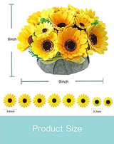 BAZIMA DIY Felt Flower Art Craft Kit, DIY Felt Sunflower Pot Bonsai Kit, Floral Gifts,Beginner Craft Kit,Arrange Pre-Cut Felt Flowers and Foliage BAZIMA ALICE
