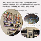 Justsoso 6Pcs/Set Acrylic Nail Polish Rack Wall Mounted,Lipstick Essential Oil Bottle Holder Organizer,Nail Paint Display Stand Shelf For Storage Justsoso