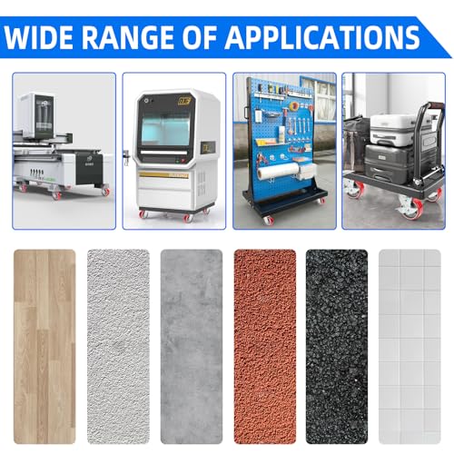 Nefish 5 Inch Industrial Casters Set of 4, Heavy Duty Casters with Brake 4000 Lbs, No Noise Polyurethane Wheel on Steel Hub, Swivel Plate Caster Nefish