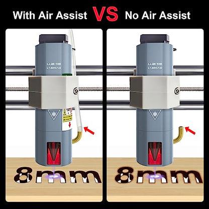 LASER TREE 80W Laser Module, 10W Optical Power Output Laser Engraving Module with Air Assist, Built-in FAC, Double Ultra-Fine Compressed Spot Laser - WoodArtSupply