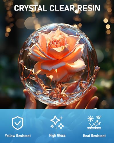 INCLY 1 Gallon Crystal Clear Epoxy Resin Kit, Bubbles Free & No Yellowing Resin Supplies Coating Casting Resin for Jewelry Making, DIY Art Crafts, INCLY