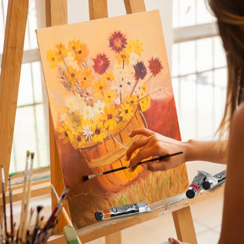 LIGHTWISH Oil Paint,21 Vibrant Oil Colors,50ml Large Tubes, Oil Based Paint for Canvas Painting, Art Supplies for Artist Beginners Adults Students LIGHTWISH