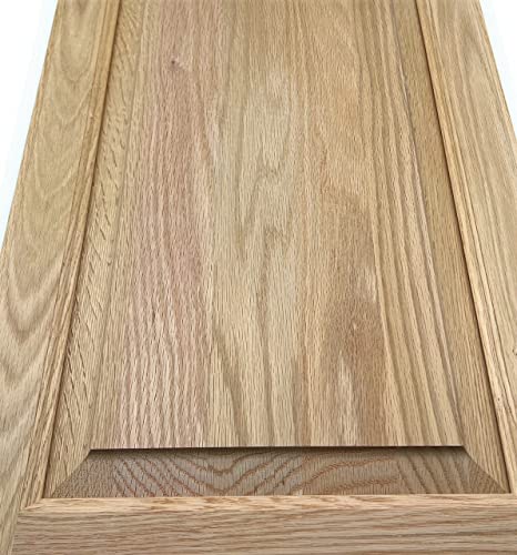 ONESTOCK 12W x 24H Unfinished Oak Kitchen Cabinet Door Replacement, Raised Panel Red ONESTOCK
