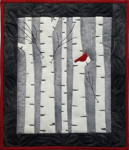 Wall Quilt Kit by Rachel's of Greenfield, Birches Wall Quilt Kit 13x15 inch, white WoodArtSupply