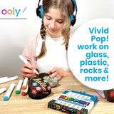 Ooly Vivid Pop! [Set of 8] Super Bright Water Based Paint Markers - Erases off Whiteboards, Windows, Mirrors- For Kids, School Supplies, Art Ooly