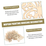 ABOOFAN 50 Sets Household Wood Crafts Party Supplies Spring Unfinished predrilled Listing Ornaments Wooden Pieces Spring Ornaments Christmas Tree ABOOFAN