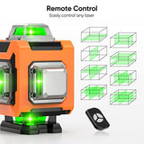 Laser Level, Elikliv 4D Laser Level 360 Self Leveling, 200Ft Green Laser Level Lines Tool, 4x360° Cross Line Laser for Construction and Picture Elikliv