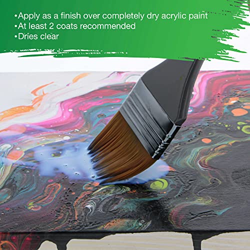 U.S. Art Supply Professional High Gloss Varnish, 16 oz (Pint) - Acrylic Medium, Clear Permanent Protective Finish for Paintings & Artwork, Apply Over U.S. Art Supply