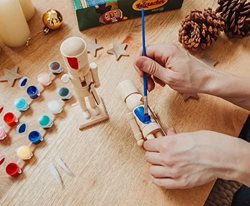 Toynk Paint Your Own 7-Inch Wooden Nutcracker Figure Craft Kit | Set of 2 Toynk
