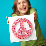 Craft-tastic – String Art – Craft Kit Makes 3 Large Canvases – Peace Sign Edition, Model Number: CTE40 Craft-tastic