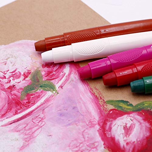 Mont Marte Studio Twistable Colors, 12 Piece. Includes 12 Water Blendable Painting Sticks, Silky Smooth Texture and Easy Glide. Mont Marte
