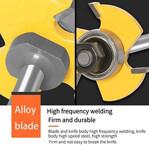 Domino Joiner Tool, Domino Joiner, 3 Wing Adjustable Woodworking Router Bit Dove Tailing Router Jig 8mm Shank for Plywood for Medium Density Azoiikwd