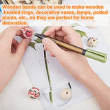 WLIANG 60 Pcs 30mm Natural Wood Beads, Unfinished Round Wooden Beads, Wooden Ball Spacer Loose Beads, for Garland Farmhouse Decor, Bracelet Necklace WLIANG