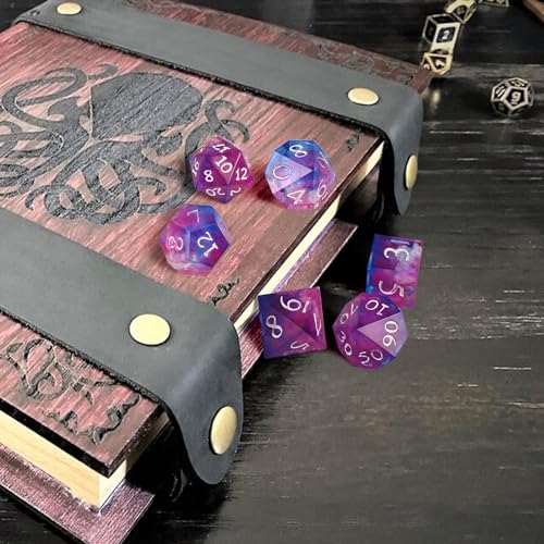 Actvty Resin Dice Mold, DND Dice Molds for Resin, 7 Cavities Sharp Edge Polyhedral Dice Silicone Molds for Epoxy Resin Casting DIY Standard Dice Actvty