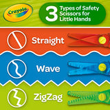 Crayola Toddler Scissor Skills Activity Kit, 3 Count Safety Scissors and Craft Supplies, Gift for Kids, Ages 3, 4, 5 Crayola