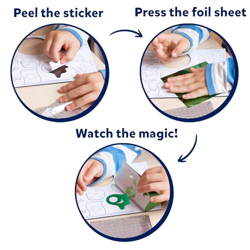 Skillmatics Art & Craft Activity - Foil Fun Space, No Mess Art for Kids, Craft Kits & Supplies, DIY Creative Activity, Gifts for Boys & Girls Ages 4, Skillmatics