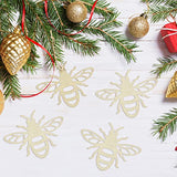 Amosfun 20pcs Bee Wooden Ornaments Unfinished Wood Slices Crafts Predrilled with Hole Spring Easter Bee Festival Party Decorations DIY Painting Amosfun
