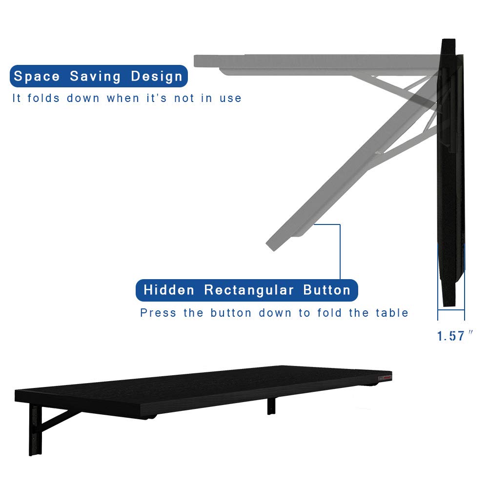 Need Fold Wall Mounted Table Folding Workbench Length 47.2" Width 20" Perfect Addition to Garage & Shed/Home Office/Laundry Room/Home Bar/Kitchen & - WoodArtSupply