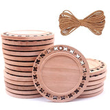 CBCMY 20 Pieces of 2.36-inch Natural DIY Wood Chips Handmade Wood kit can be Used for Art and Crafts Christmas Ornaments Technology CBCMY