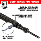 HIT Tool Pro Combo Kit 1/32" Hammerless Nail Set Punch, 2/32" Hammerless Nail Set, Hammerless Door Hinge Pin Punch and Steel Hammer, 2 Tools (NS12HF) HIT Tool
