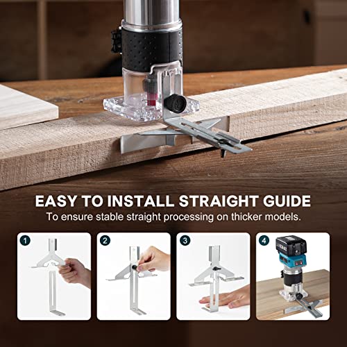 Avhrit Cordless Compact Wood Router, 21V Wood Router Tool With 2PCS 4.0Ah Batteries, Brushless Portable Handheld Palm Routers for Woodworking, Wood Avhrit