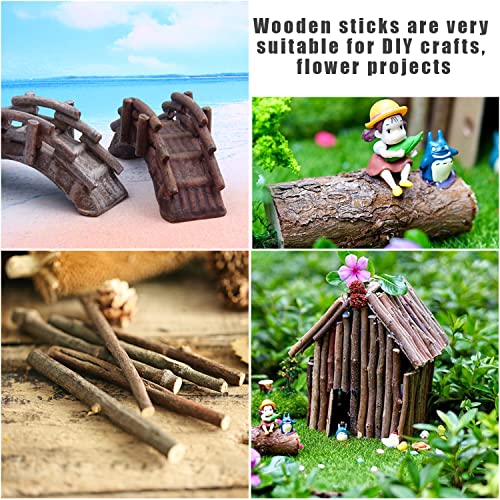 FSWCCK 100 PCS Craft Sticks, 2 Inch Natural Birch Twigs Sticks, Mini Wood Log for DIY Crafts, Farmhouse Centerpiece Decor and Rustic Home Decor