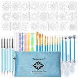 53PCS Mandala Dotting Tools Set for Painting Rocks,Mandella Art and Drafting Art Supplies Tosuced