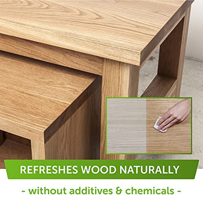 Nordicare Linseed Oil for Wood - 100% Pure & Natural Linseed Oil for Entire Indoor Area - Food-Safe Raw Linseed Oil for Wood Furniture - Underlines