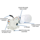 Grizzly Industrial G1163P - 1 HP Light Duty Dust Collector - Polar Bear Series Grizzly Industrial