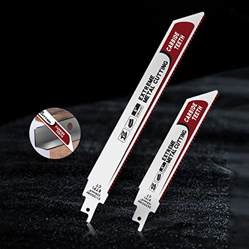 S955CHM Reciprocating Saw Blade, 152mm / 5.98in Tungsten Steel Alloy Sabre Saw Blade, for Cutting Cement, Metal, Wood, Plastic Fafeicy