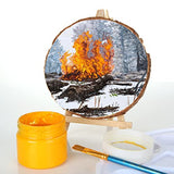 CYEAH 10 Pcs Wood Slices, 5.5-6.5 Inch Unfinished Natural Wood Slice Wooden Rounds for Crafts, Solid Wood Slices with Bark, Wood Centerpieces for CYEAH